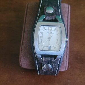 Fossil JR-8130 Brown leather strap Women's Watch New Battery